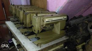 Brown Singer Electric Sewing Machines