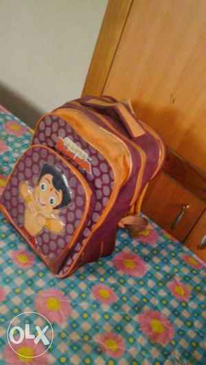 Chhota bheem school bag is in good condition