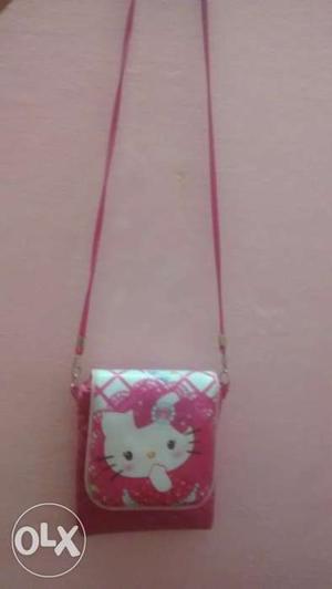 Cute pink kitty bag