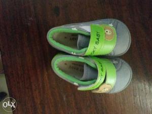 Gray And Green Sneakers for kids