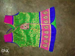 Pink, Green And Blue Vest