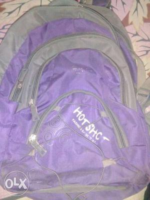 Purple And Grey Hot Shot Backpack