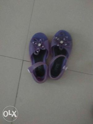 Purple Open Toe Bow Sandals