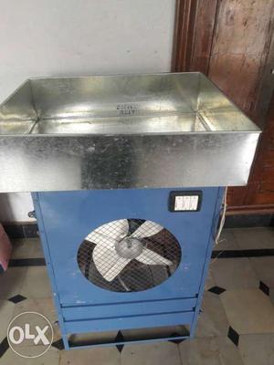 Stainless Steel And Blue Condenser Unit And Tray