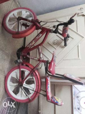 Toddler's Maroon Bicycle
