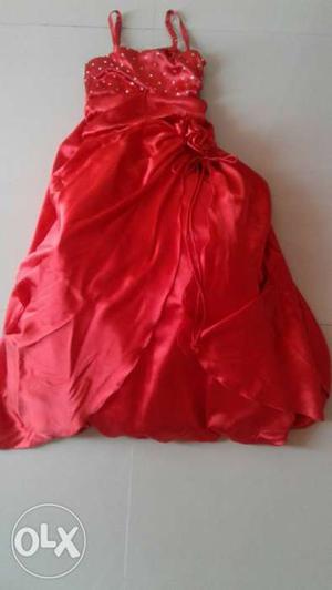 Unused red party gown for 6-7yrs old girl