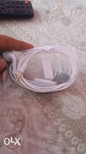 White Corded Earbuds