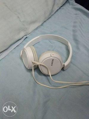 White Over-ear Sony Headphones