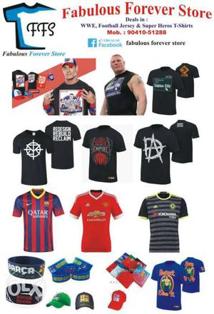Wwe and football T Shirts. BUY IN PATIALA. Inside