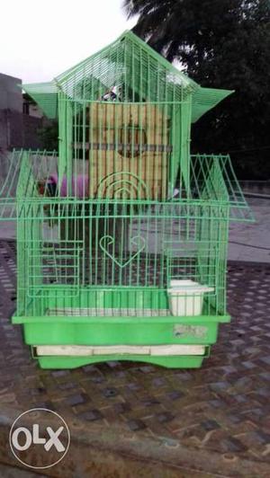 Birds cage with breeding box