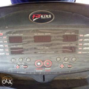 Black Fit King Treadmill Control Panel