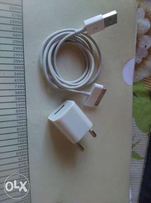IPhone 4s data cable and charging adaptor in