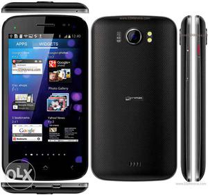 Micromax canvas 2 in xcellent condition with new