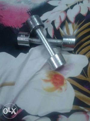 Pair Of Silver Shake Weights 2.5 kegs