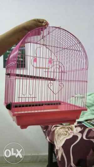 Red And Pink Bird Cage