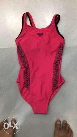 Black And Red One Piece Swimsuit