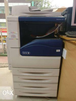 Blue And White Photocopier Machine