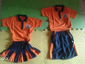 Orange And Blue Jersey Set