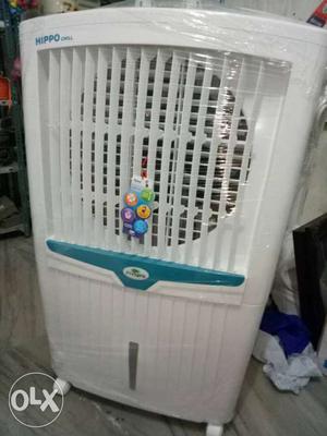 White And Blue Hippo Air Cooler