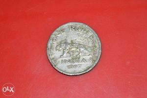 1 Rupee coin of India of 