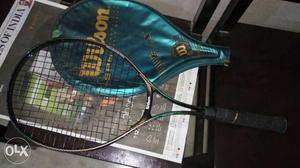 1 Wilson, 1 Spalding tennis racquets with cover,