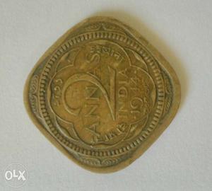 2 Annas George VI king Emperor coin of .