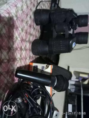 2 items brand new mic and used binocular