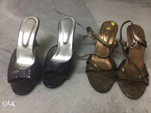 2 pair of heels for women size india 5 and 6