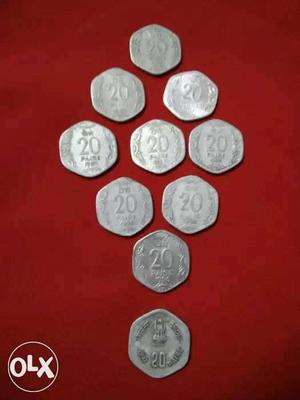 20 Paise Coin Collection