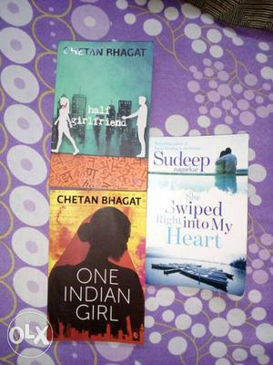 3 Novels by Chetan Bhagat and Sudeep Nagarkar