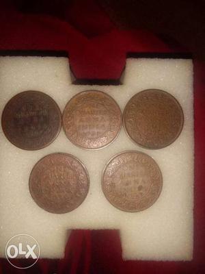 5 coins. king Edward