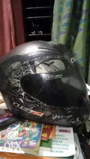 Black And Grey LS2 Full Face Helmet