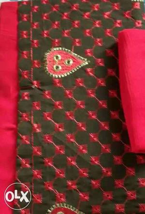 Black And Red Textile