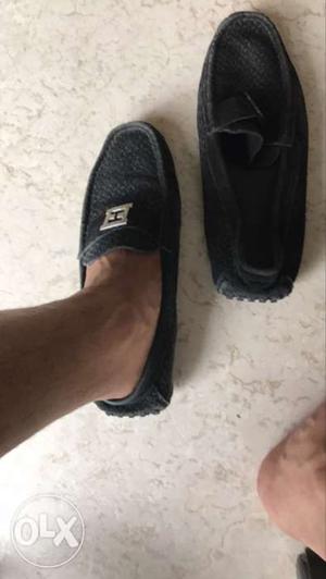Black Hermes Slip-on Sneakers