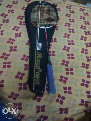 Black Yonex Muscle Power Racket and case
