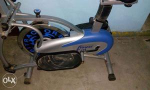 Blue And Silver Elliptical Trainer