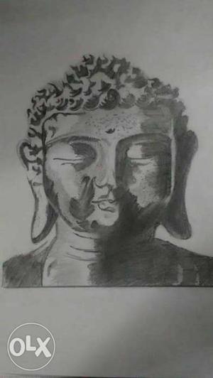 Buddha pencil sketch
