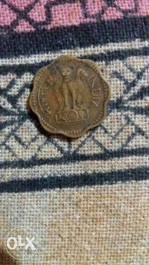 Copper Scalloped Coin