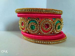 Gold And Pink Bangless