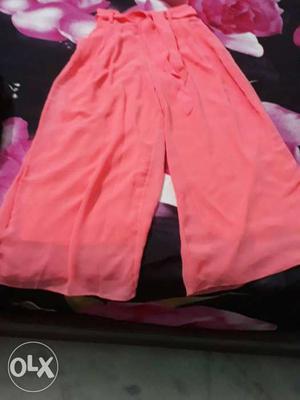 Good material plazo shade of pink worn once waist