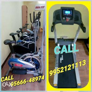 Gray And Blue Runfit Fitness Equipments