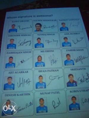 It is autograph. of. some cricket ers. like.