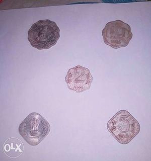 One 2 paisa coin, two 5 paisa coins, two 10 paisa coins.