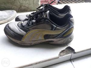 Pair Of Grey And Black Running Shoe S