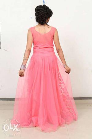 Pink gown with lovely design