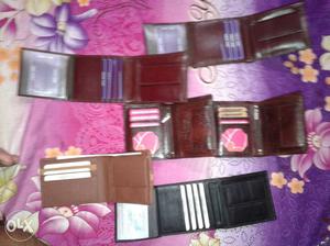 Pure leather wallets brand new 6 pc. stylish.