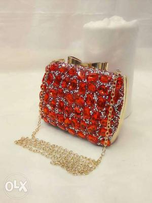 Red And Gold Sling Bag