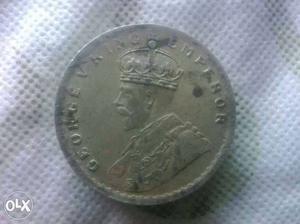 Round Silver Goerge V King Emperor Coin