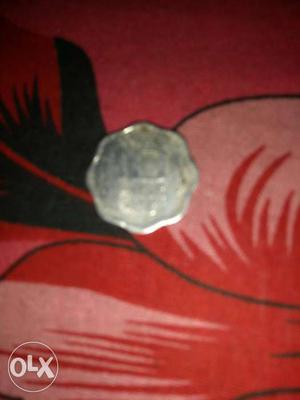 Silver 10 Indian Paise Coin