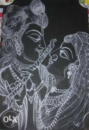 Sketch Of Two Hindu Gods